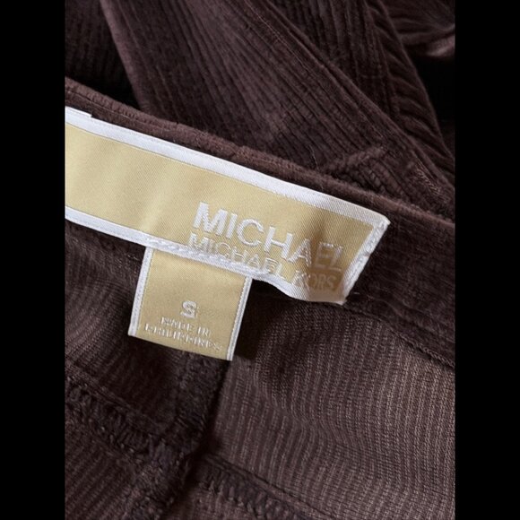 Michael Kors Pants Small Womens Brown Pull On Corduroy Stretch Skinny - Picture 9 of 10
